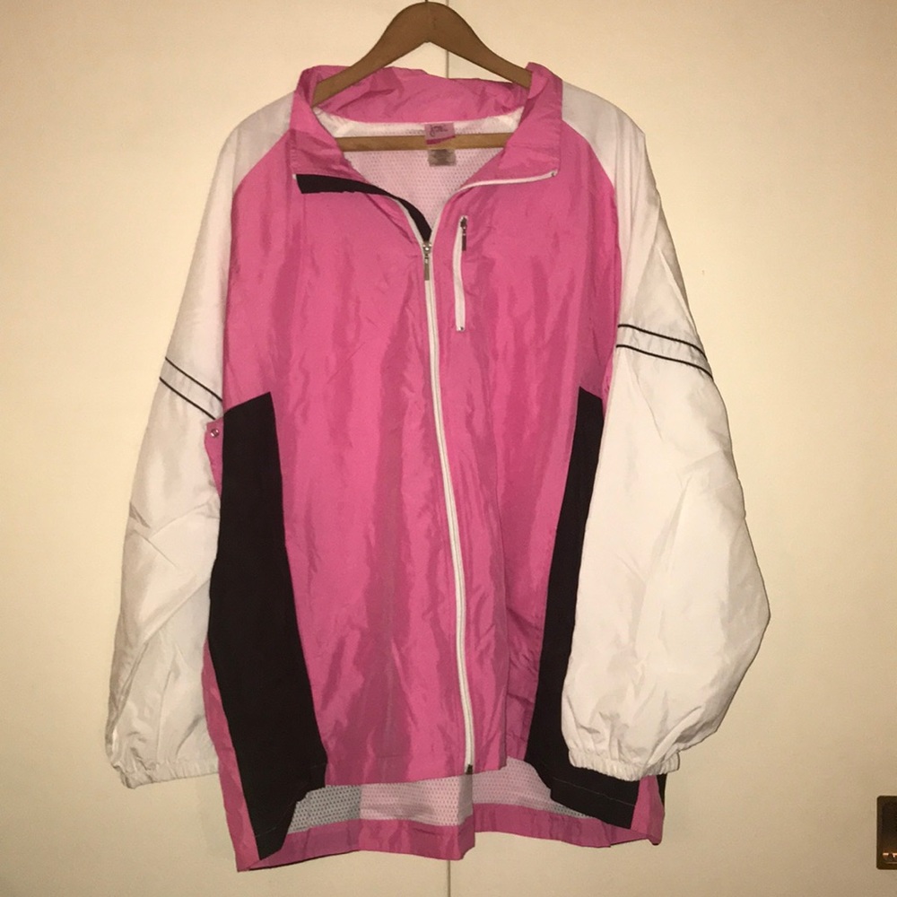 30/32W Plus Size windbreaker zip jacket